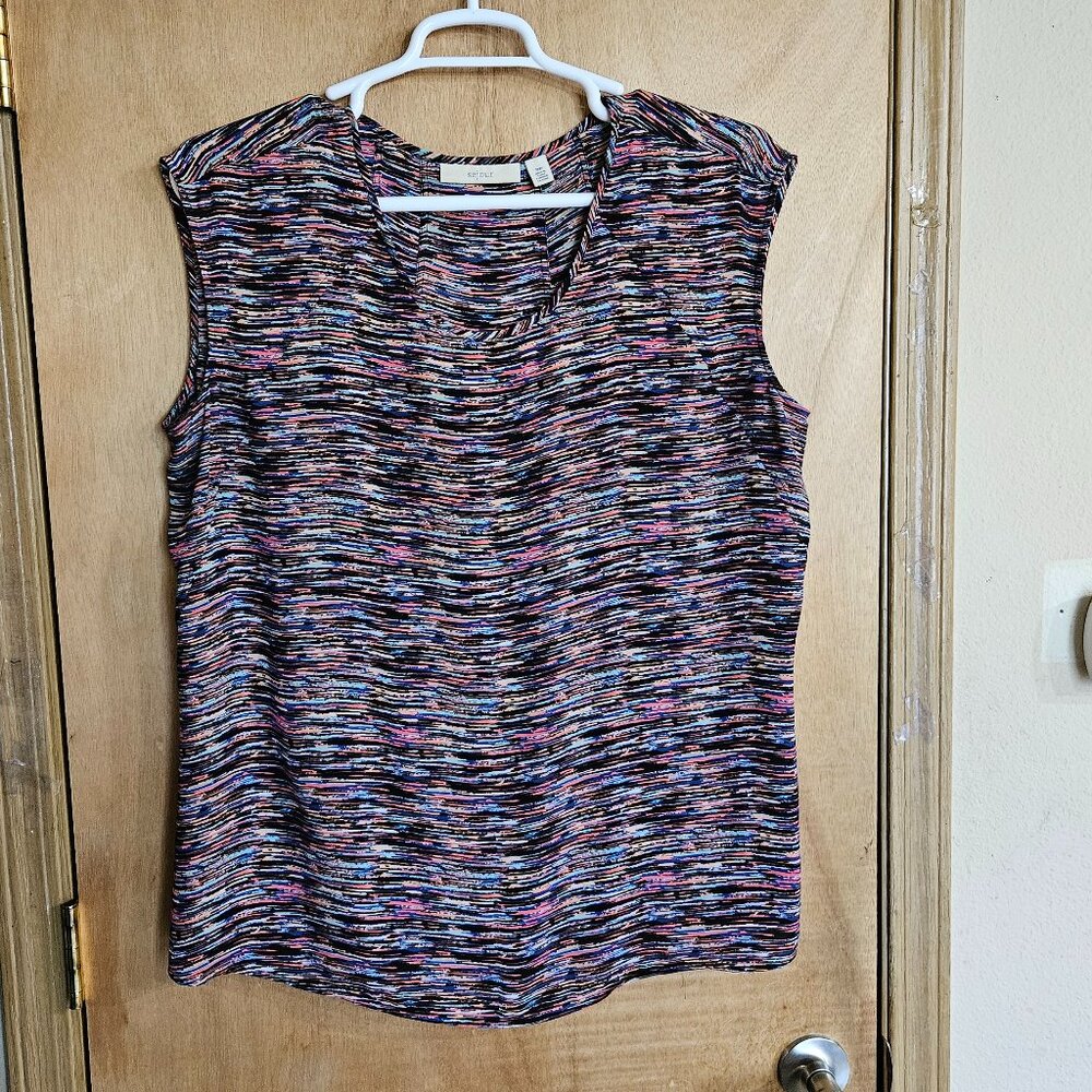 Sejour Sleeveless Blouse 18W Multicolor